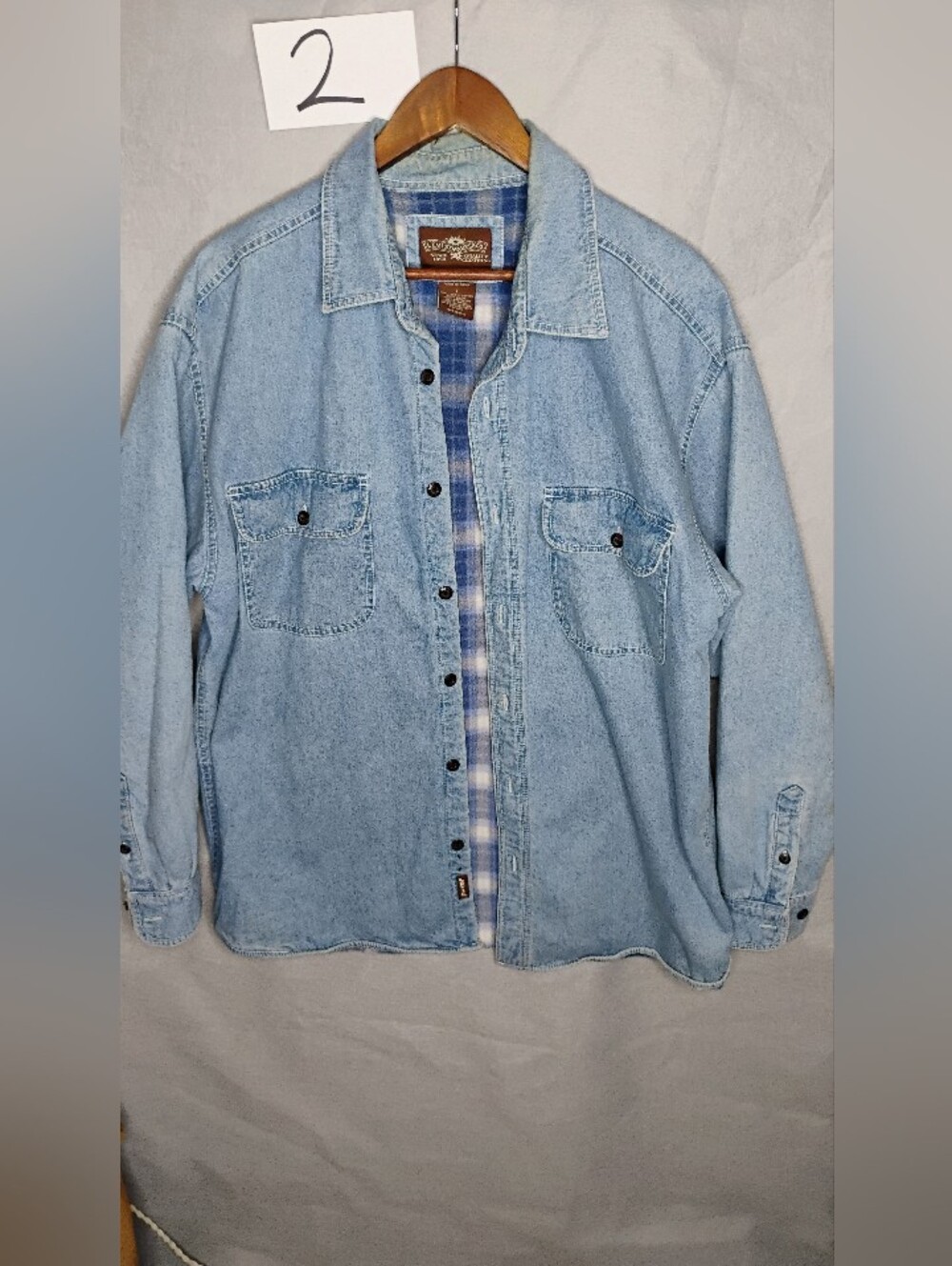 Levis Mens Light Blue Denim Flannel Lined Shirt Jacket Shacket Size XL